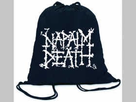 Napalm death  ľahké sťahovacie vrecko ( batoh / vak ) s čiernou šnúrkou, 100% bavlna 100 g/m2, rozmery cca. 37 x 41 cm